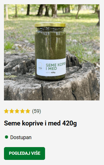 seme koprive i med ponuda